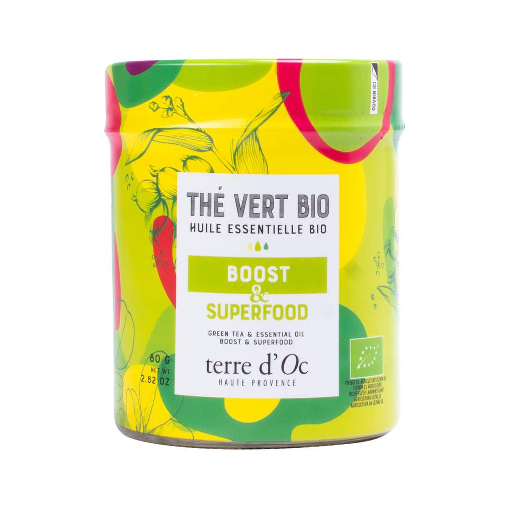 Ceai organic de plante cu uleiuri esentiale Boost,Terre d'Oc,80 g