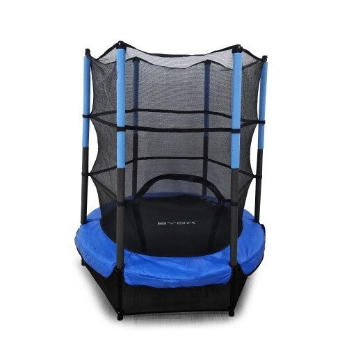 Trambulina de 139 cm cu plasa interioara Albastru/Negru