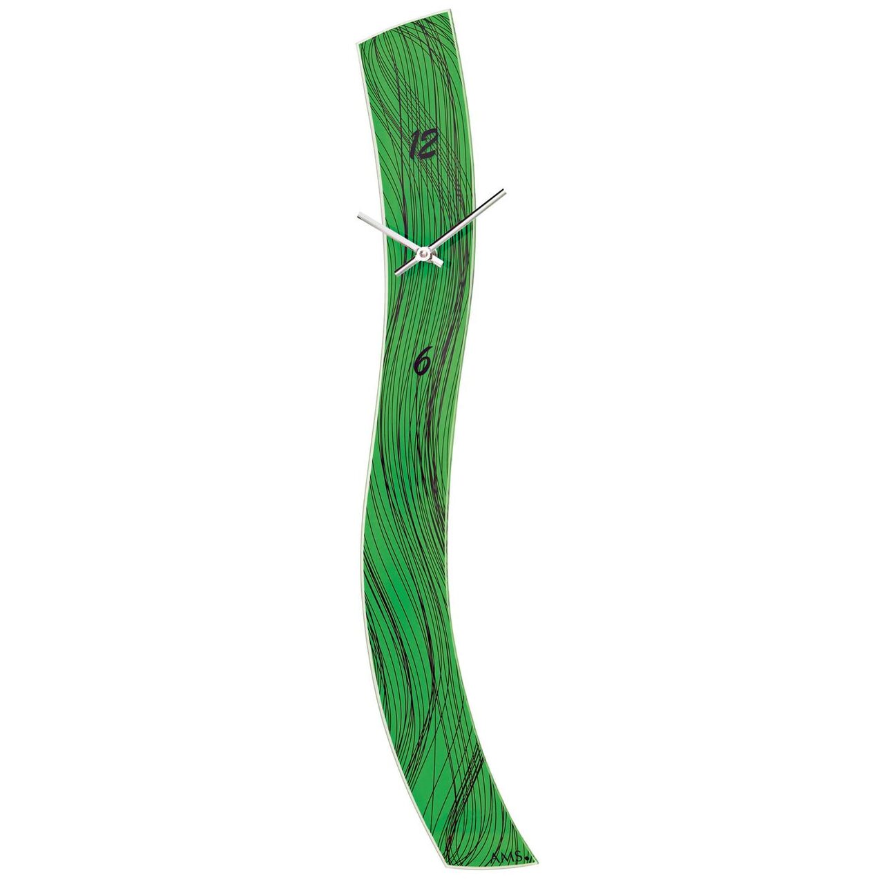 Ceas de perete AMS 9452, Quartz, Verde, Analogic, Modern