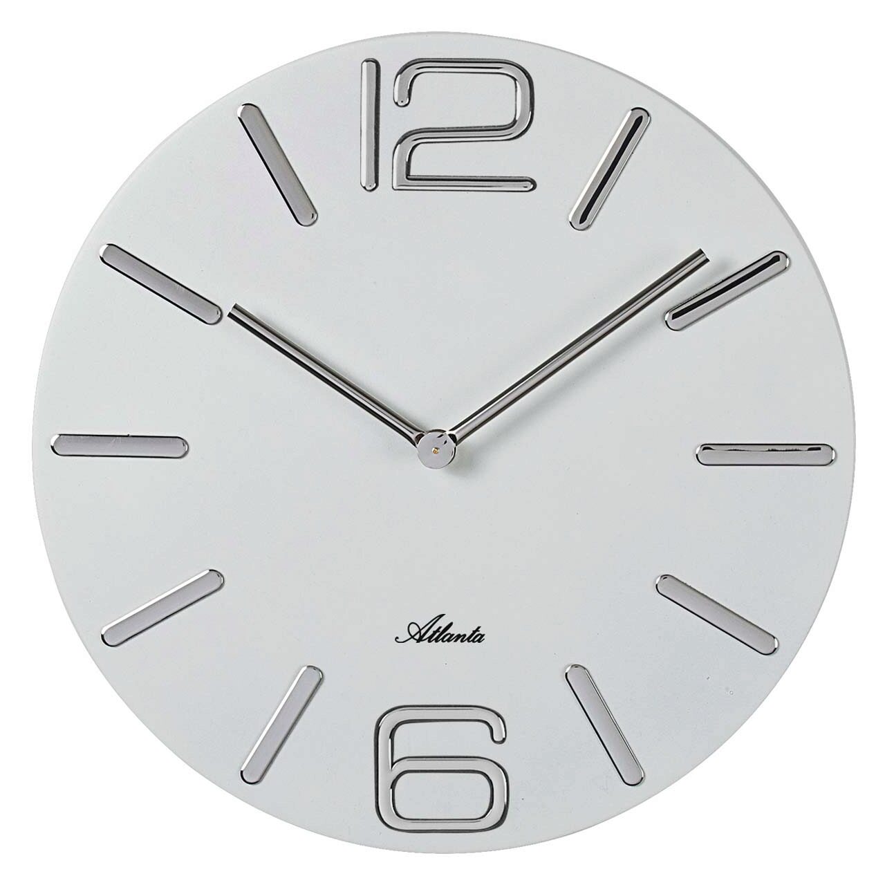Ceas de perete Atlanta 4512/0, Quartz, Alb, Analogic, Modern