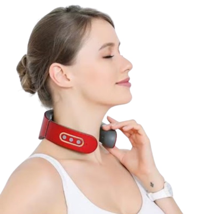 Elektrostimulációs készülék, CRM, méhnyak masszázshoz és relaxációhoz, elektromágneses impulzusokkal a fájdalomcsillapításhoz, piros