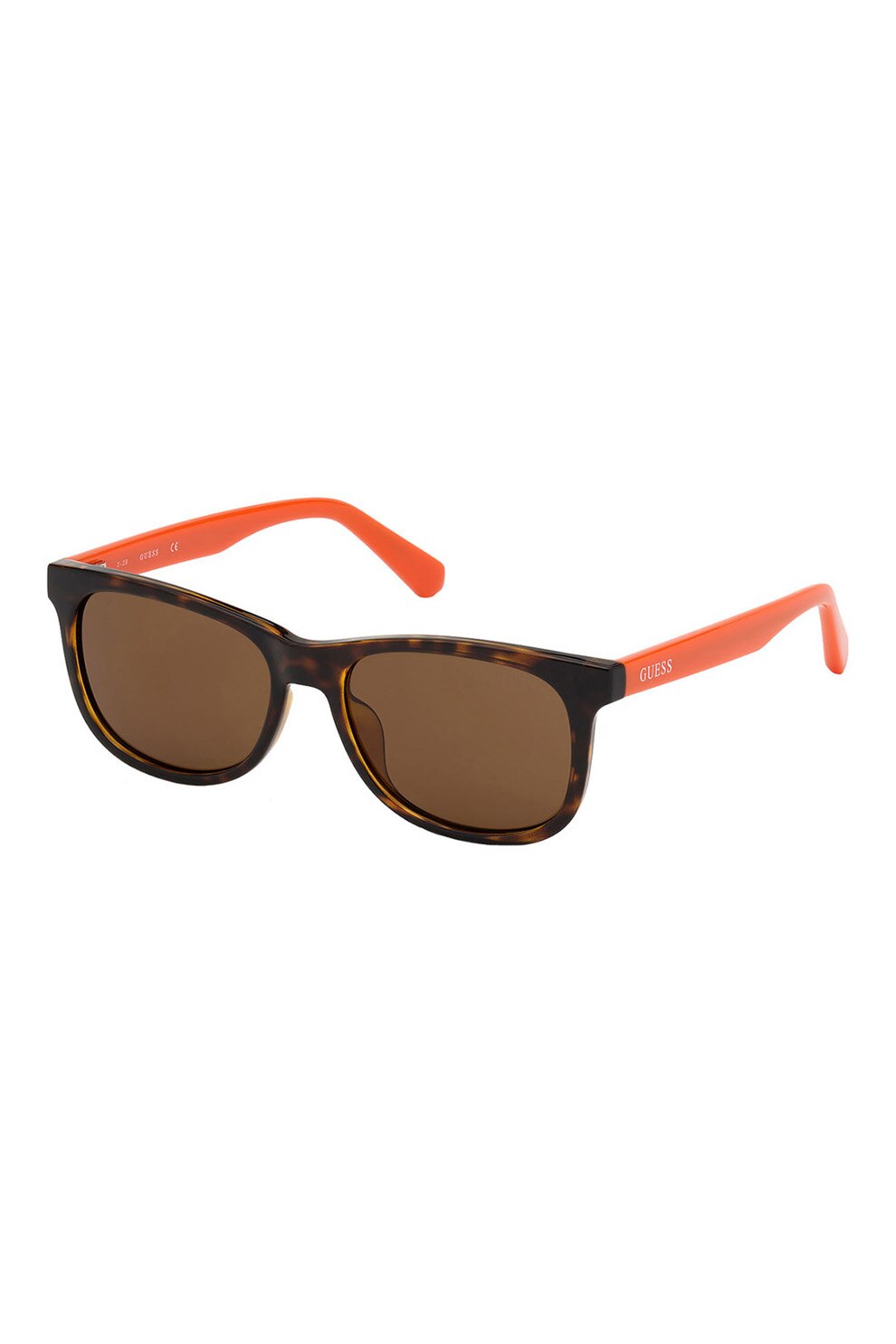 Guess, Ochelari de soare patrati cu logo, Maro inchis/Oranj, 49-15-130 Standard