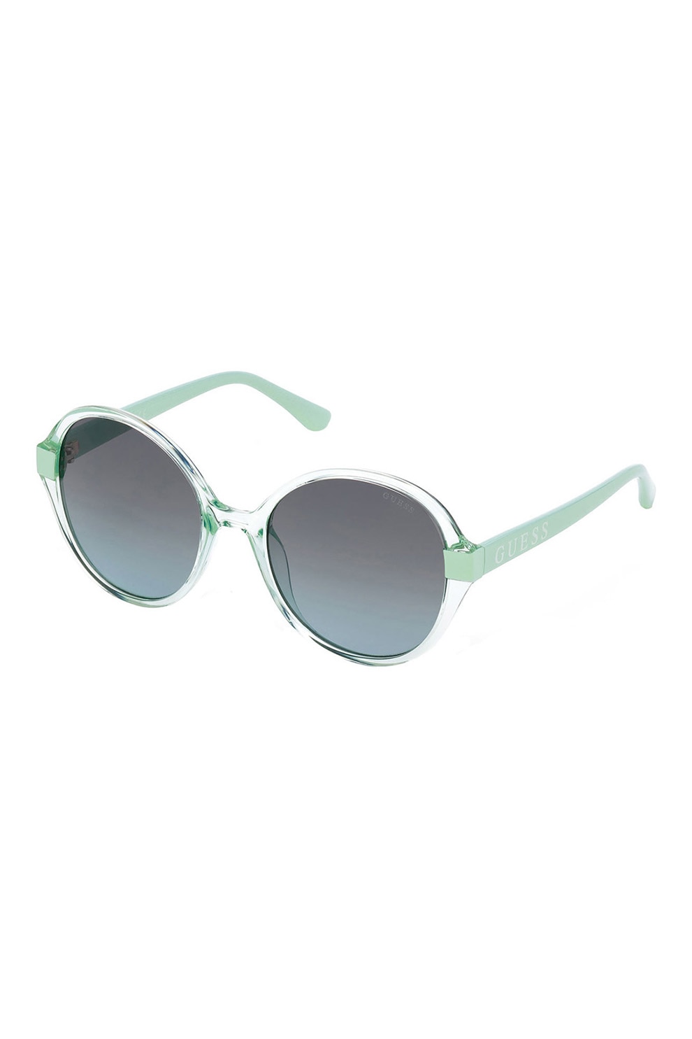 Guess, Ochelari de soare rotunzi cu lentile in degrade, Verde pal, 55-20-140 Standard
