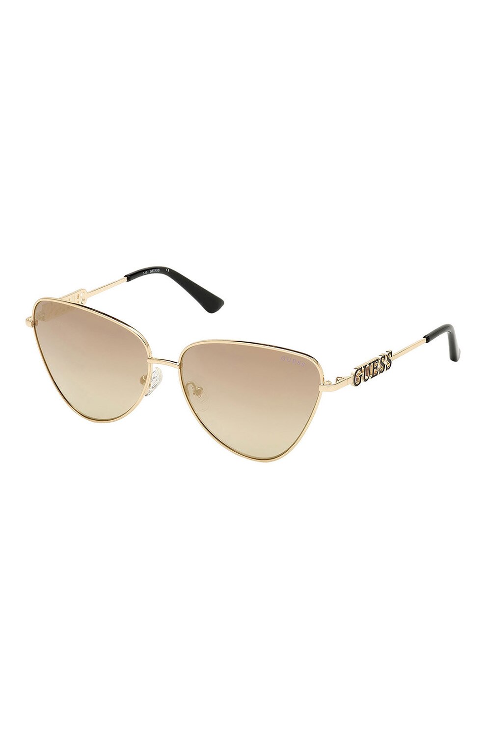 Guess, Ochelari de soare cat-eye cu lentile in degrade, Auriu, 61-14-140 Standard