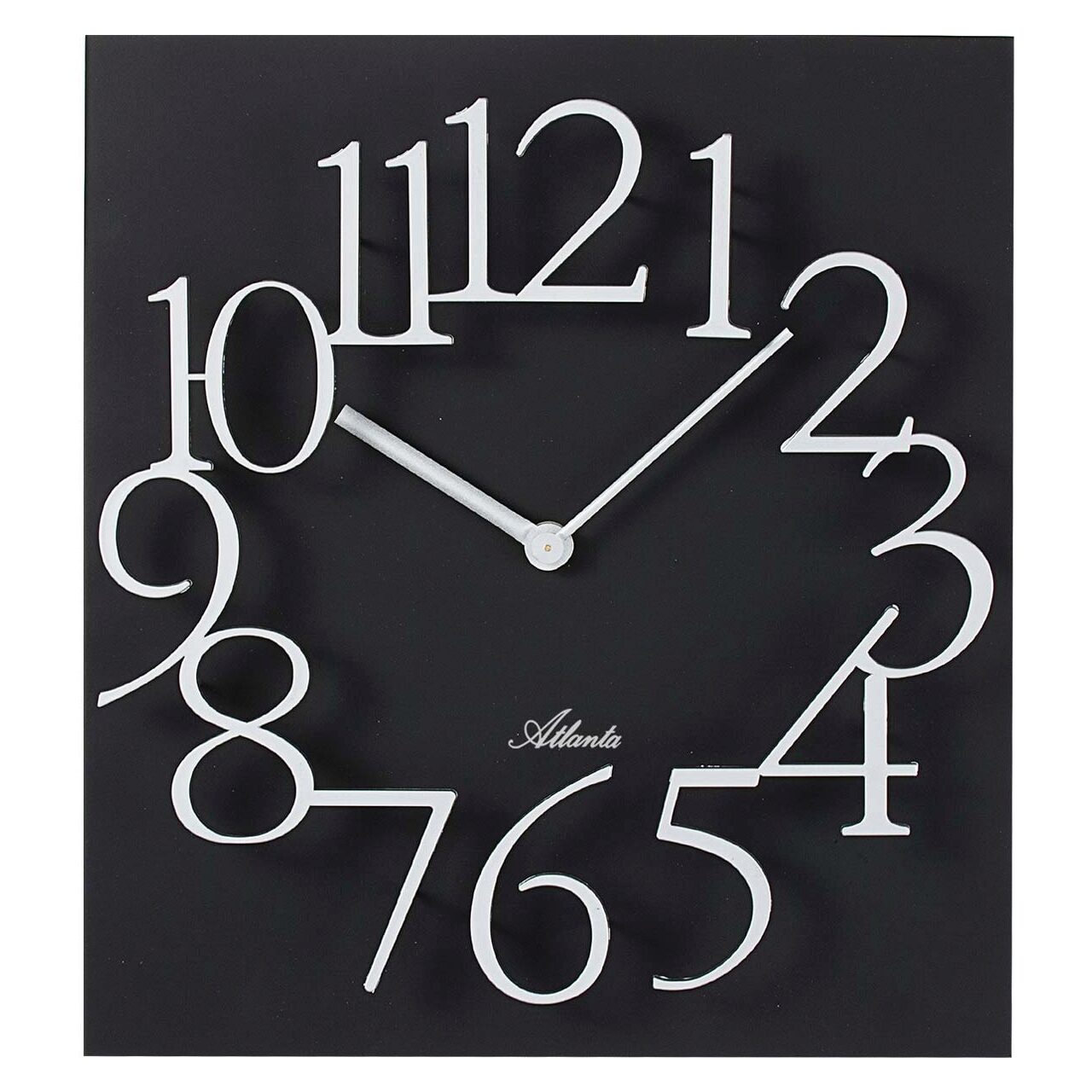 Ceas de perete Atlanta 4511/7, Quartz, Negru, Analogic, Modern