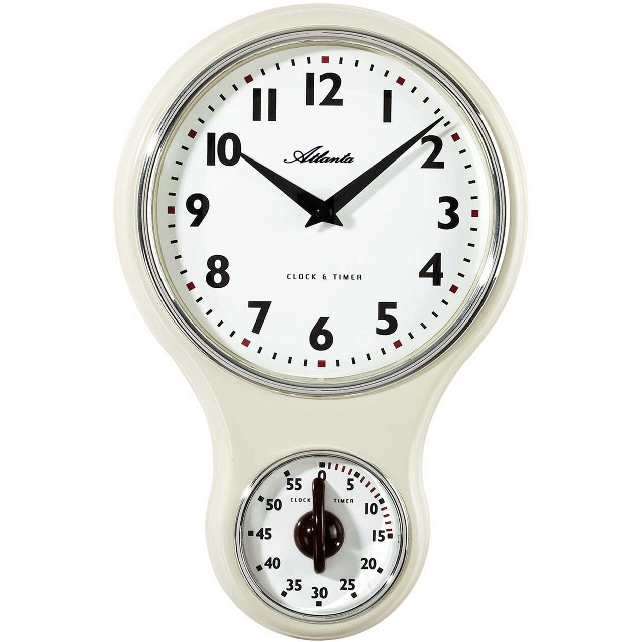 Ceas de perete Atlanta 6124/0, Quartz, Alb, Analogic, Clasic
