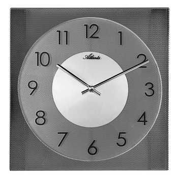 Ceas de perete Atlanta 4520/4, Quartz, Gri, Analogic, Modern Ceas de perete Atlanta 4520/4, Quartz, Gri, Analogic, Modern