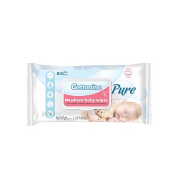 Servetele umede cu capac Pure, 80 bucati, Cottonino Servetele umede cu capac Pure, 80 bucati, Cottonino