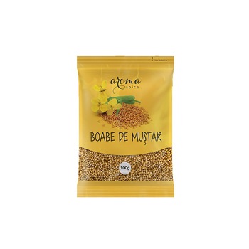 Boabe de Mustar Aroma Spice, 12 Plicuri x 100 g Boabe de Mustar Aroma Spice, 12 Plicuri x 100 g