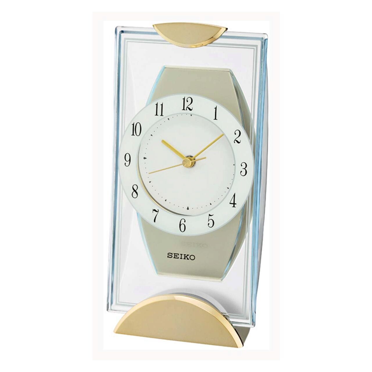 Ceas de masa Seiko QXG146G, Quartz, Alb, Analogic, Modern