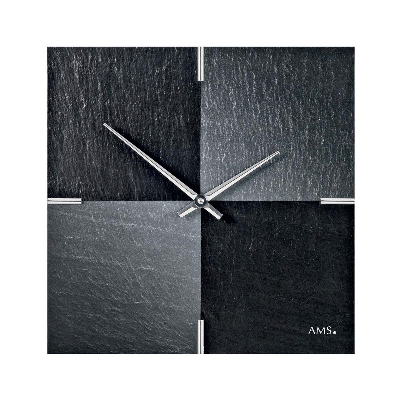 Ceas de perete AMS 9520, Quartz, Negru, Analogic, Modern
