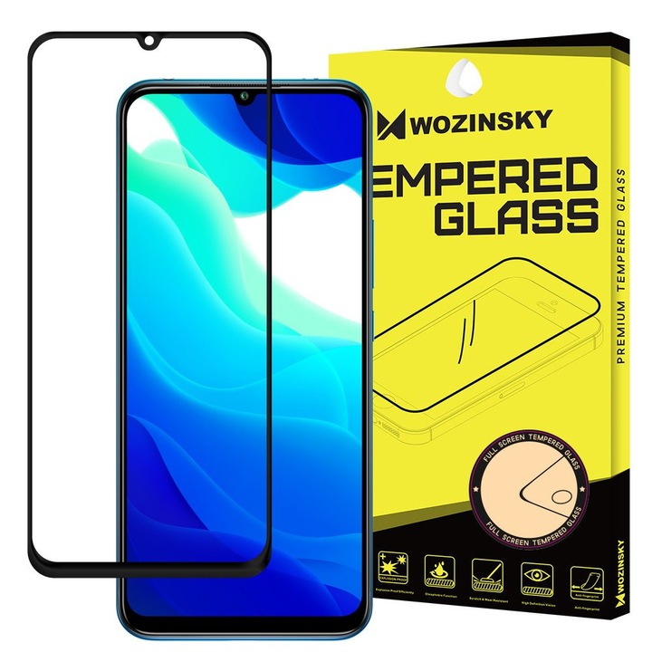 Xiaomi Mi 10T Lite Üvegfólia 3D FullSize, Tokbarát, Hajlított, Extra Erős Wozinsky Tempered Glass