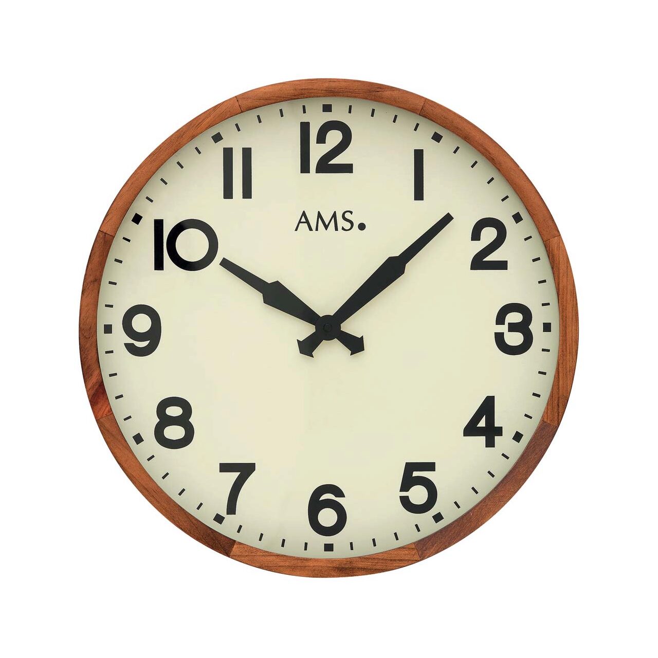 Ceas de perete AMS 9535, Quartz, Crem, Analogic, Clasic