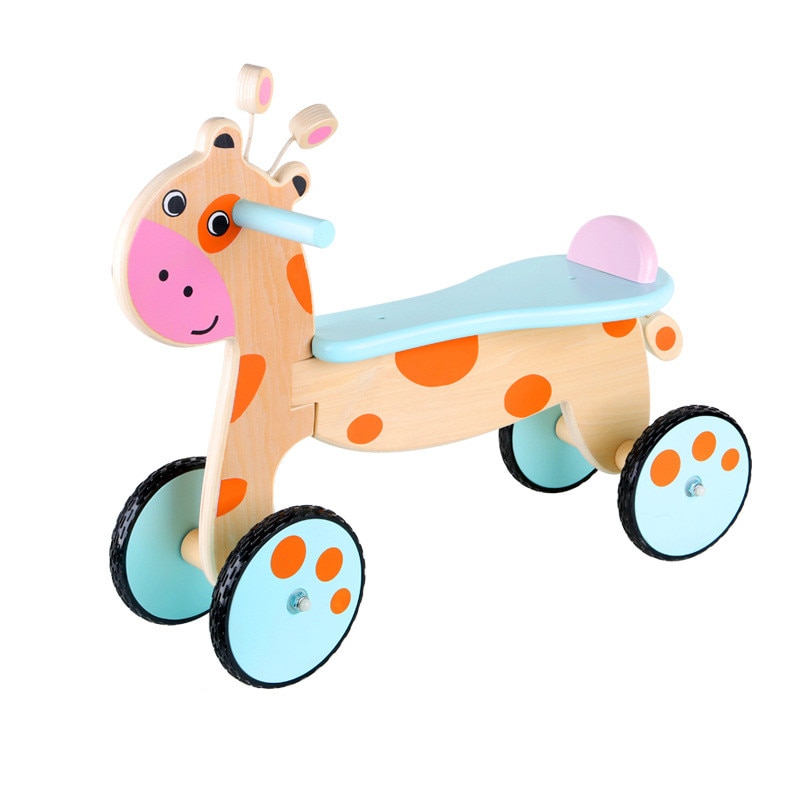 Balansoar Calut Scooter AKU din lemn Ecologic, Netoxic, Roti cu strat din Plastic, Dezvolta abilitatile Psiho-Somatice si Fizice ale Copilului, AK8499