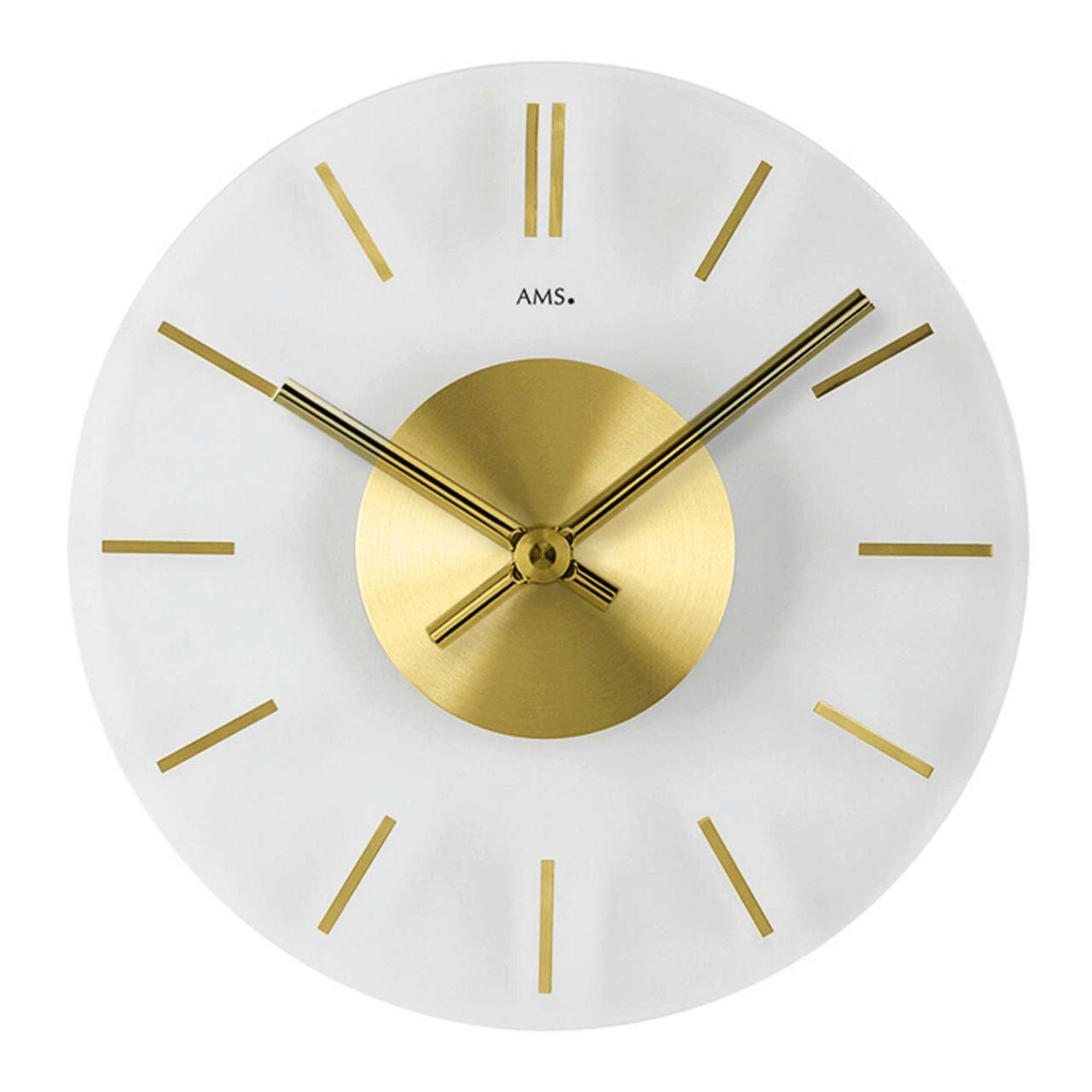 Ceas de perete AMS 9319, Quartz, Transparent, Analogic, Modern