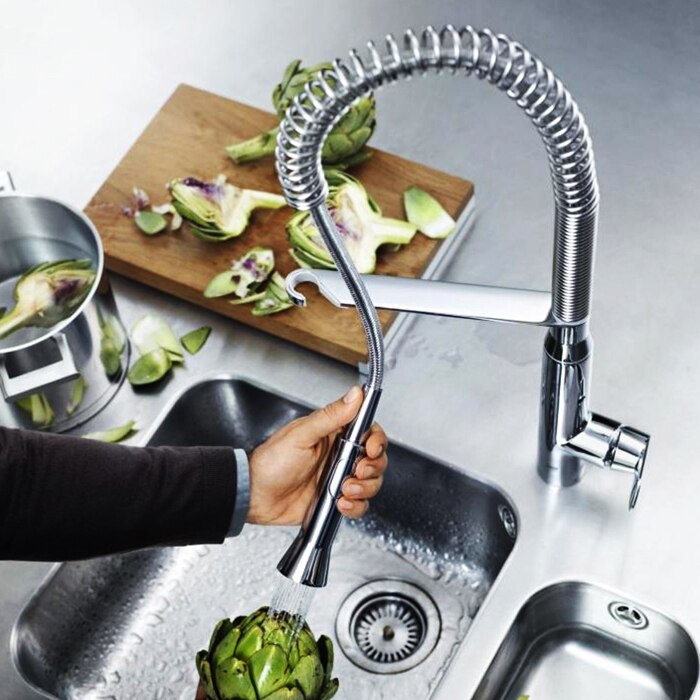 Смесител Grohe, K7 Foot Control, електронен, Foot control пускане на