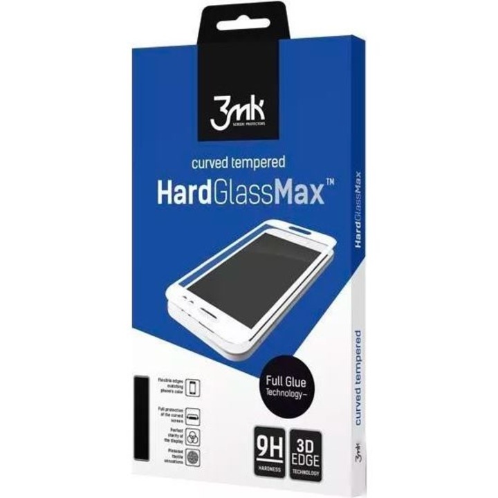 Протектор за телефон 3Mk HardGlass Max за Apple iPhone 8, черен