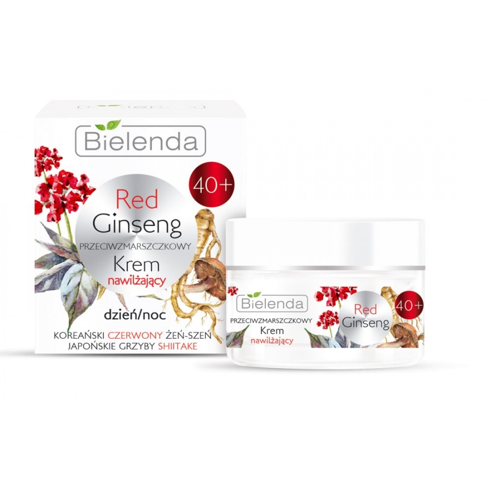 Crema Hidratanta Antirid 40+ zi-noapte RED GINSENG, Bielenda, 50ml