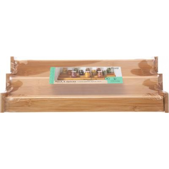 Bővíthető bambusz szervező szekrénybe