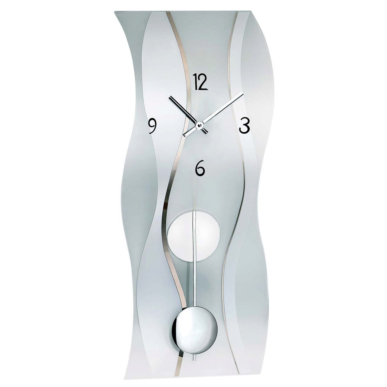 Ceas de perete AMS 7246, Quartz, Transparent, Analogic, Modern