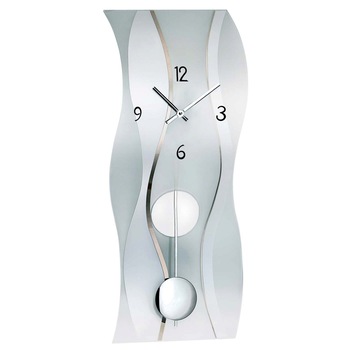 Ceas de perete AMS 7246, Quartz, Transparent, Analogic, Modern Ceas de perete AMS 7246, Quartz, Transparent, Analogic, Modern