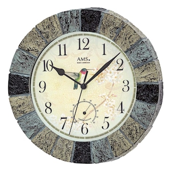 Ceas de perete AMS 5979, Quartz, Galben, Analogic, Clasic Ceas de perete AMS 5979, Quartz, Galben, Analogic, Clasic