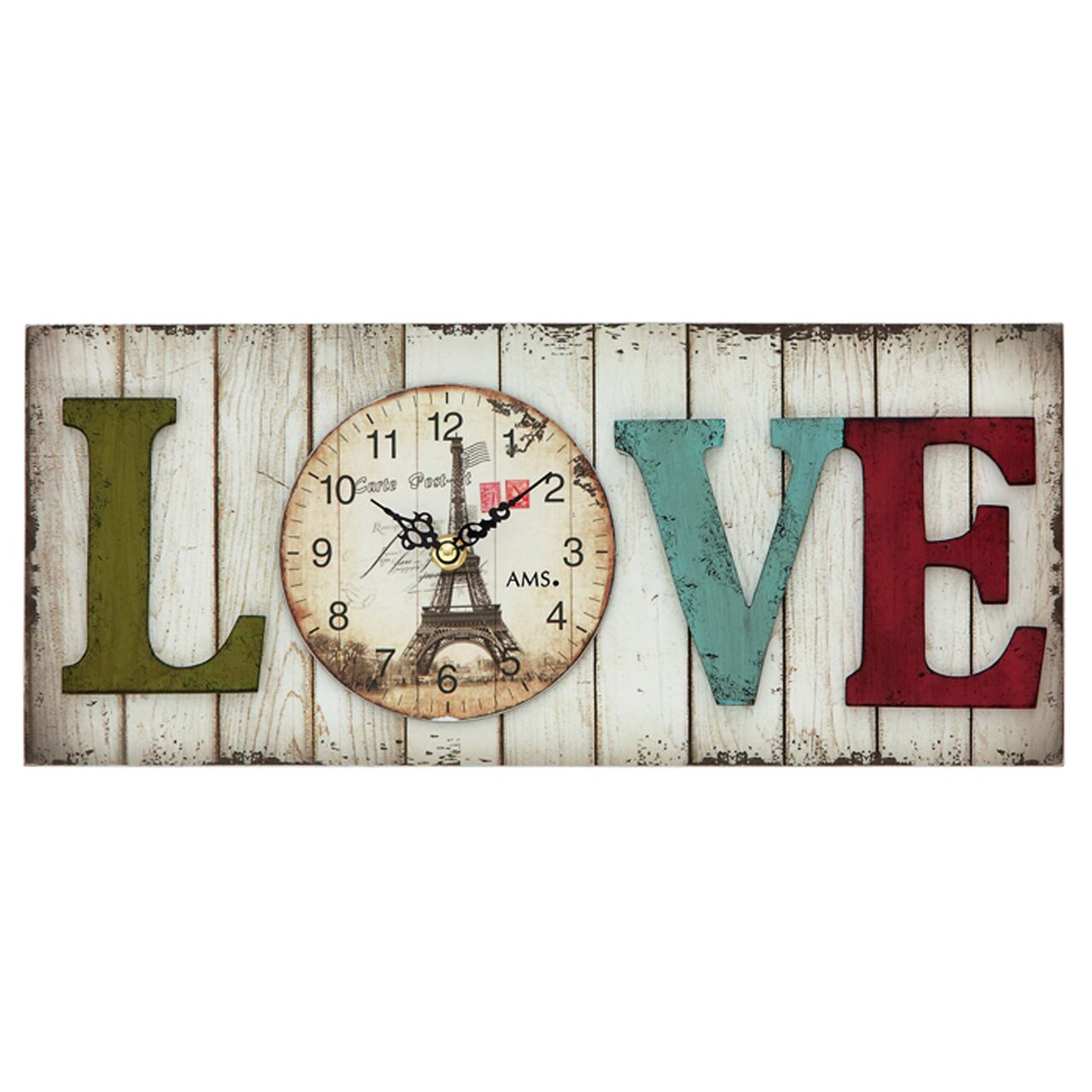 Ceas de perete AMS 9429, Quartz, Multicolor, Analogic, Modern