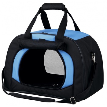 Geanta de transport animale Trixie Kilian, max. 6kg, 48x31x32 cm, Negru/Albastru Geanta de transport animale Trixie Kilian, max. 6kg, 48x31x32 cm, Negru/Albastru