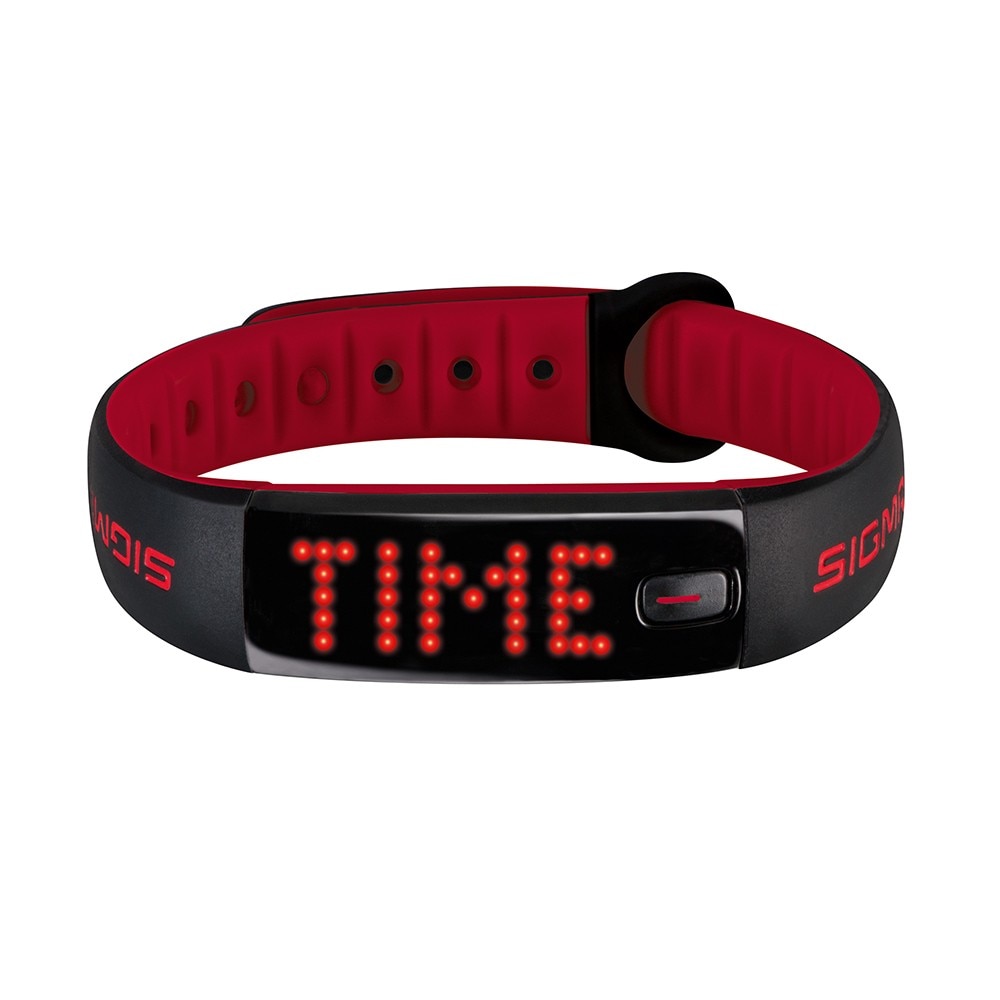 Bratara fitness Sigma Activo, Negru/Rosu