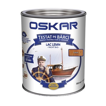 Lac lemn Oskar Yacht 3 in 1 Castan 0.75l Lac lemn Oskar Yacht 3 in 1 Castan 0.75l