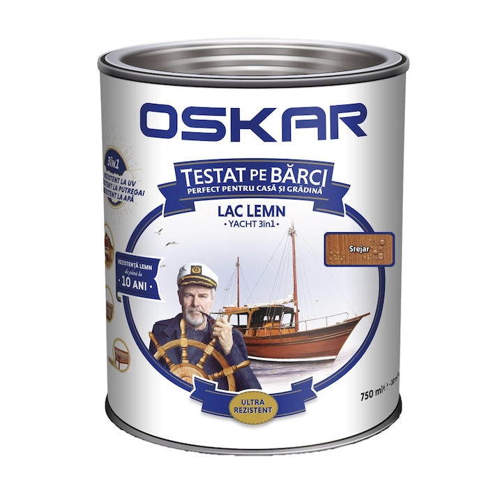 Lac lemn Oskar Yacht 3 in 1 Stejar 0.75l