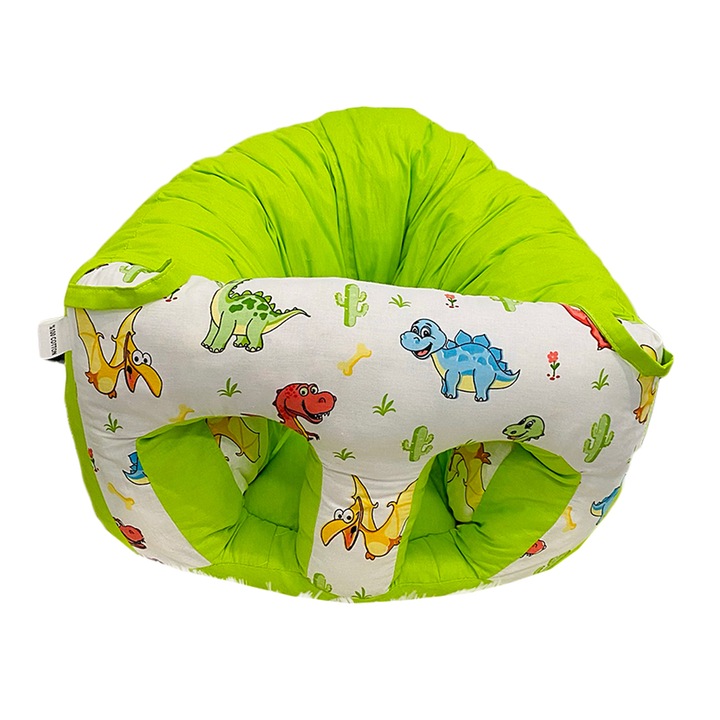 Fotoliu sezut Bebe, Dinos cu verde, XL, Material textil