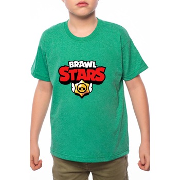 Tricou Baiat, Brawl Stars, 100% Bumbac, Verde, G1 Tricou Baiat, Brawl Stars, 100% Bumbac, Verde, G1