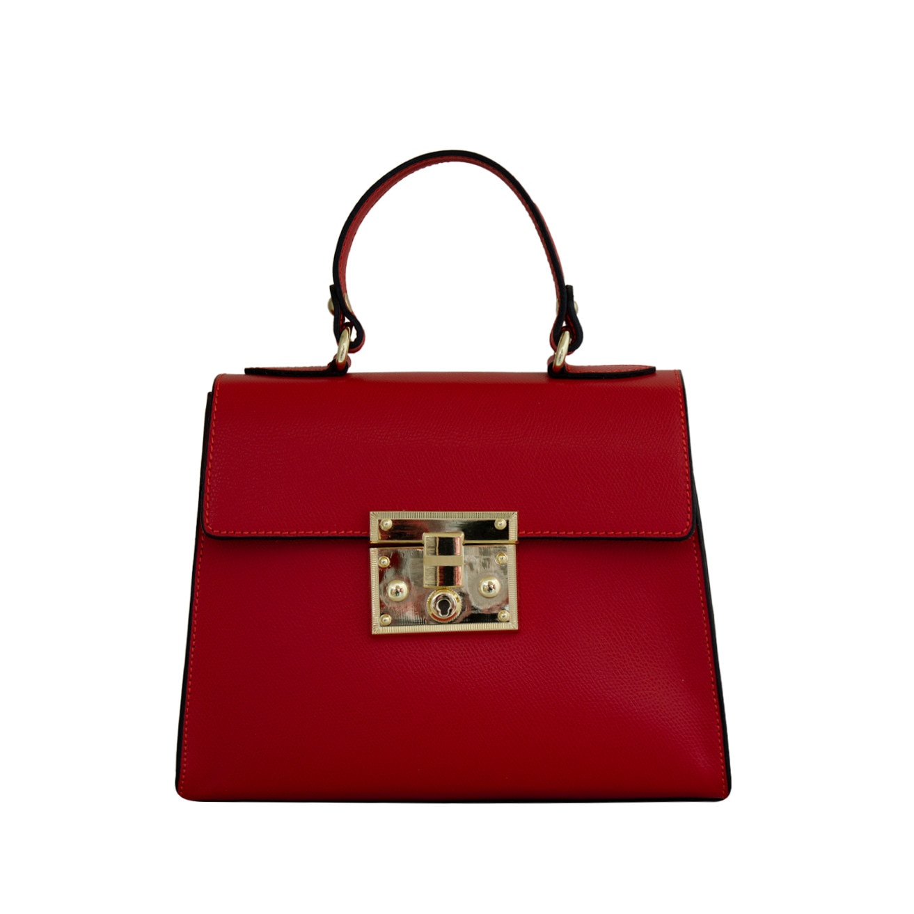 Geanta de dama din piele naturala Eva Bags, Mia rosu