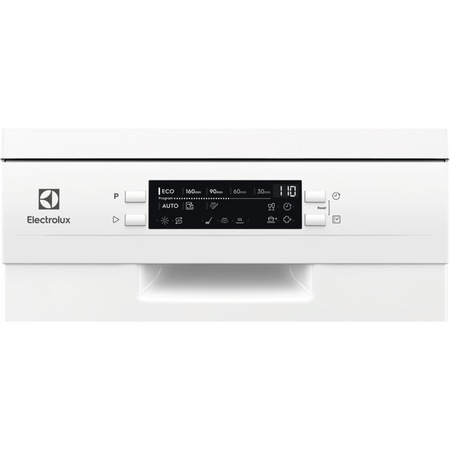 Masina de spalat vase Slim Electrolux ESG62300SW, 9 seturi, 8 programe, Clasa D, Air Dry, Motor Inverter, SatelliteClean, Display LED, 45 cm, Alb
