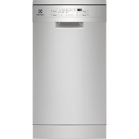 Masina de spalat vase Slim Electrolux, 10 seturi, 8 programe, Clasa D, Motor Inverter, Maxi Flex, Air Dry, 45 cm, Inox