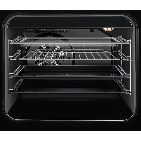 Aragaz Electrolux LKR564200K, Vitroceramica, 4 zone de gatit, Cuptor electric multifunctional, SteamBake, AirFry, Autocuratare catalitica, Grill electric, Clasa A, 50 cm, Negru
