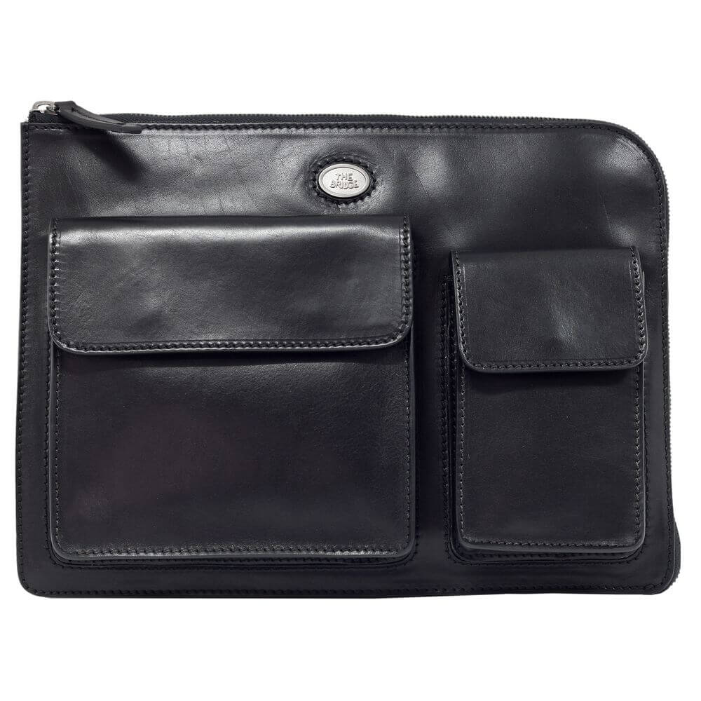 Mapa THE BRIDGE, din piele naturala, port notebook, 05352101, negru