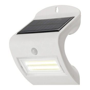 Lampa solara LED de exterior pentru perete Rabalux Opava 7970, cu senzor de miscare, 2W, 115 lm, IP44, lumina alba naturala (4000K), Alba Lampa solara LED de exterior pentru perete Rabalux Opava 7970, cu senzor de miscare, 2W, 115 lm, IP44, lumina alba naturala (4000K), Alba