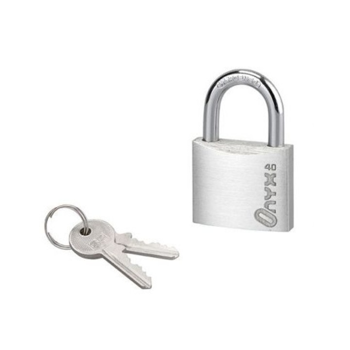 Брава с ключ, алуминий, 40 мм, 2 ключа - SP