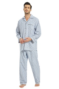 Pijama Barbati GLOBAL Clasica,Panza,Set ,Carouri gri, Gri deschis Pijama Barbati GLOBAL Clasica,Panza,Set ,Carouri gri, Gri deschis