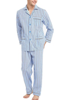 Pijama Barbati GLOBAL,Clasica,Panza,Set, dunga albastra, Albastru /Gri /Alb Pijama Barbati GLOBAL,Clasica,Panza,Set, dunga albastra, Albastru /Gri /Alb