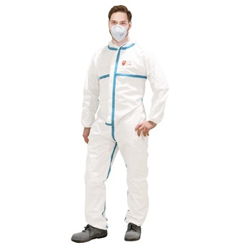 Combinezon de protectie din 100% polipropilena, steril, marimea 2XL Combinezon de protectie din 100% polipropilena, steril, marimea 2XL