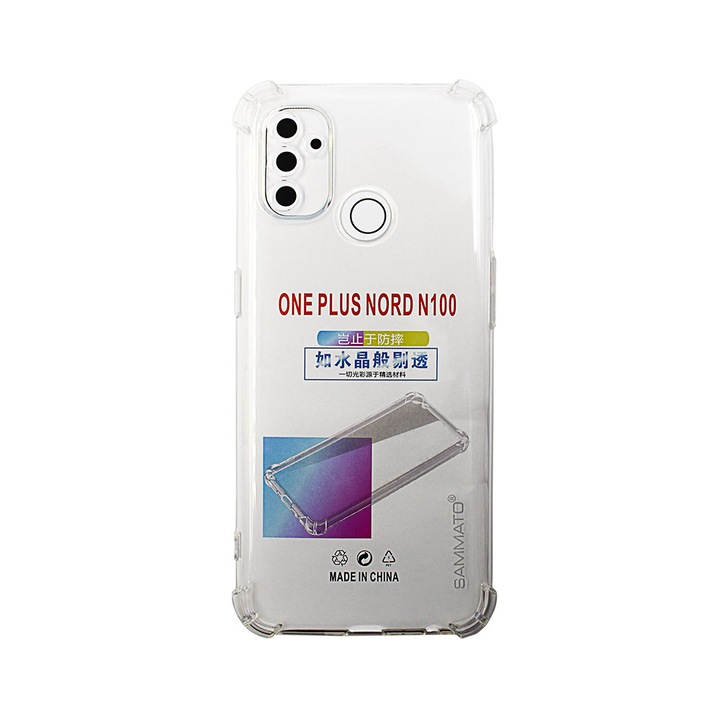 Силиконов калъф SAMMATO за One Plus N10, Anti shock, прозрачен