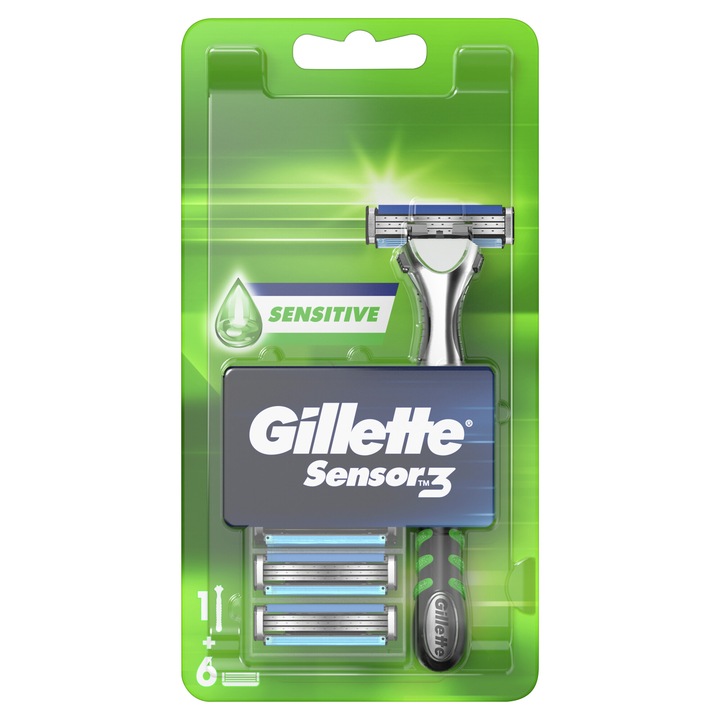 Самобръсначка Gillette Sensor3 Sensitive + 5 резерви