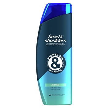 Gel de dus si sampon Head & Shoulders Sensitive, pentru piele sensibila, 360 ml Gel de dus si sampon Head & Shoulders Sensitive, pentru piele sensibila, 360 ml