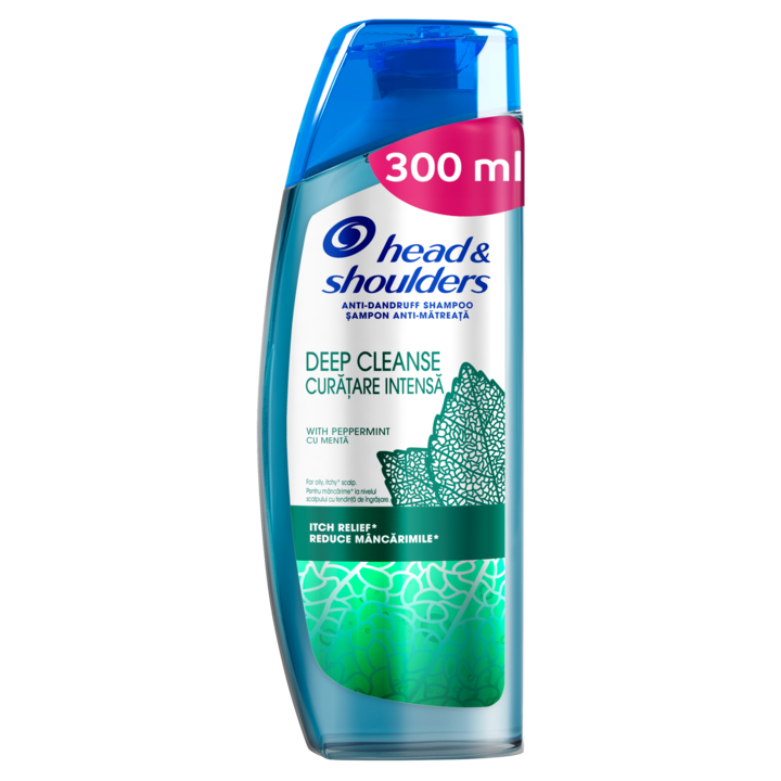 Sampon Head & Shoulders Deep Cleanse Scalp Detox, 300 ml, Menta