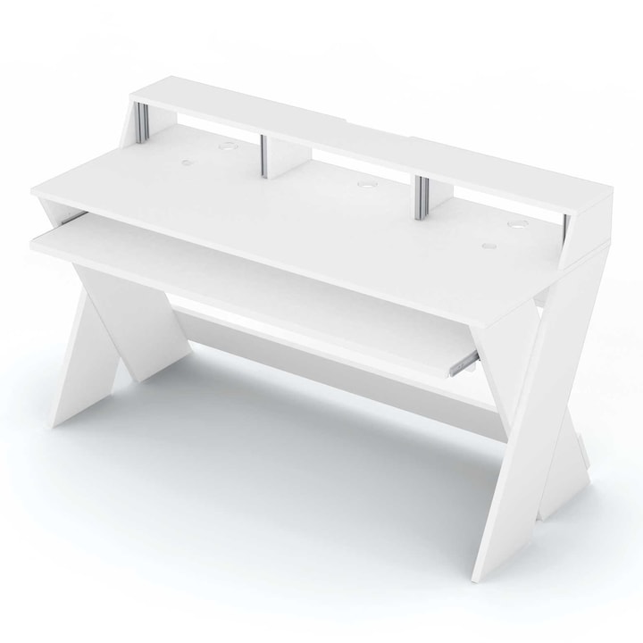 Pupitru studio, Glorious Sound Desk Pro White, MDF, dim 155x65x93 cm