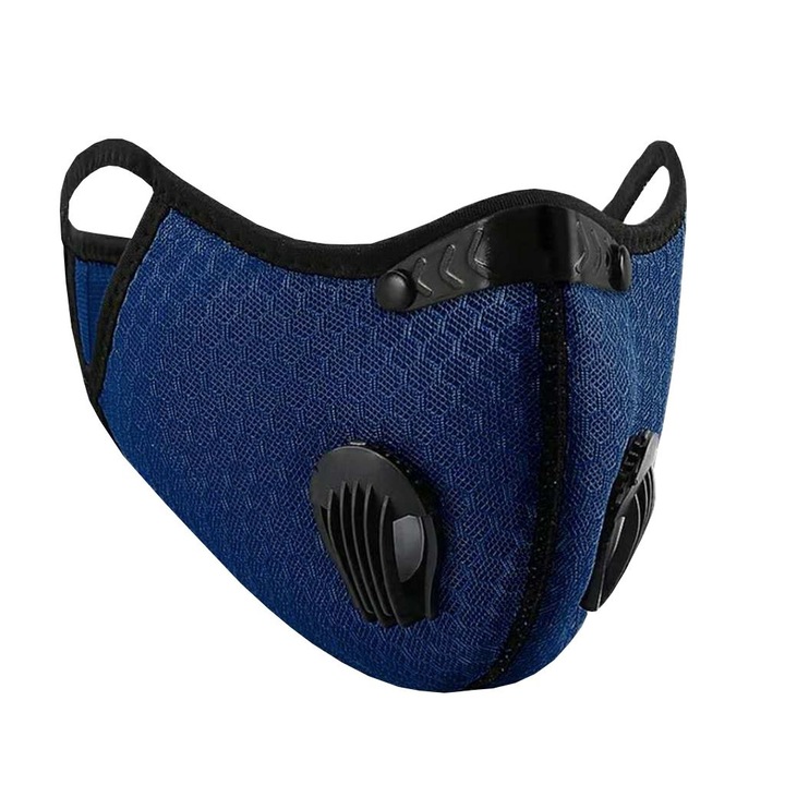 Текстилна защитна маска с филтър Neo Filter, Mногократна, Подвижна, Синя