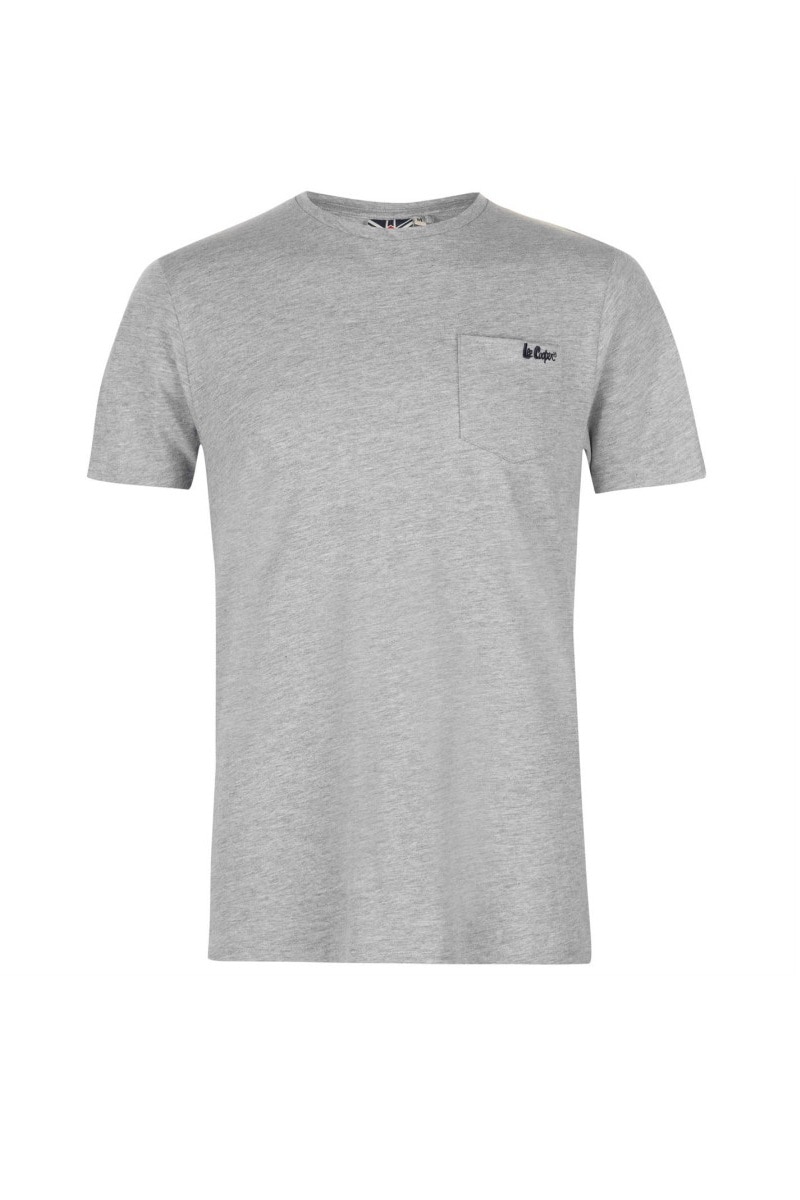 Lee Cooper, Tricou Ess Pocket, Bumbac, Gri
